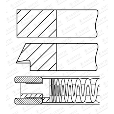 Sada pístních kroužků GOETZE ENGINE 08-448800-00
