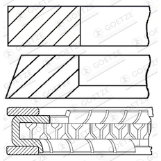Sada pístních kroužků GOETZE ENGINE 08-450000-10