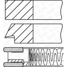 Sada pístních kroužků GOETZE ENGINE 08-452500-00