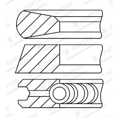 Sada pístních kroužků GOETZE ENGINE 08-453800-00