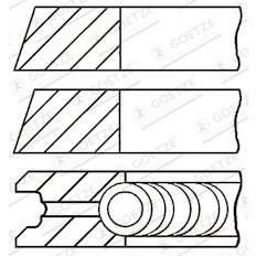 Sada pístních kroužků GOETZE ENGINE 08-523700-00