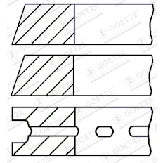 Sada pístních kroužků GOETZE ENGINE 08-525400-00