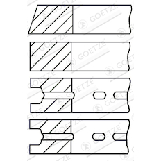 Sada pístních kroužků GOETZE ENGINE 08-529911-00
