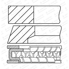 Sada pístních kroužků GOETZE ENGINE 08-780700-10