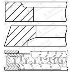 Sada pístních kroužků GOETZE ENGINE 08-786800-00
