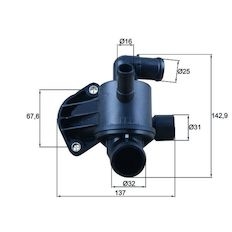 Termostat, chladivo MAHLE ORIGINAL TH 57 87