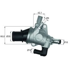 Termostat, chladivo MAHLE ORIGINAL TI 154 88