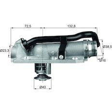 Termostat, chladivo MAHLE ORIGINAL TM 8 105