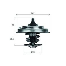 Termostat, chladivo MAHLE ORIGINAL TX 34 82D