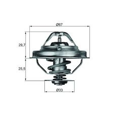 Termostat, chladivo MAHLE ORIGINAL TX 38 88D