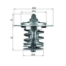 Termostat, chladivo MAHLE ORIGINAL TX 84 77