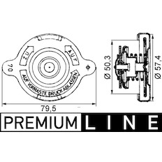 Uzavírací víčko, chladič MAHLE ORIGINAL CRB 16 000P