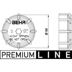 Uzavírací víčko, nádoba chladiva MAHLE ORIGINAL CRTC 1 000P