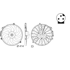 Větrák, chlazení motoru MAHLE ORIGINAL CFF 25 000S