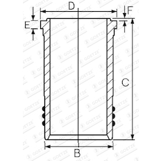 Vložený válec GOETZE ENGINE 14-450880-00