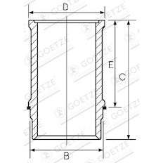 Vložený válec GOETZE ENGINE 14-636730-00DL