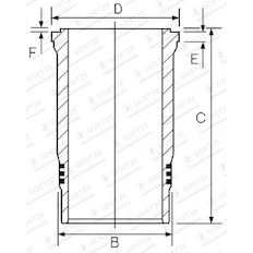 Vložený válec GOETZE ENGINE 15-450630-00