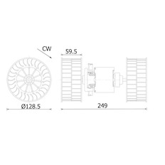 vnitřní ventilátor MAHLE ORIGINAL AB 323 000S