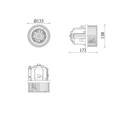 vnitřní ventilátor MAHLE ORIGINAL AB 337 000P