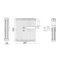 Výparník, klimatizace MAHLE ORIGINAL AE 27 000P