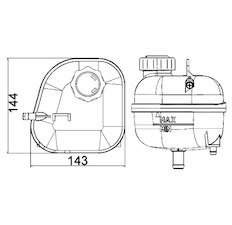 Vyrovnávací nádoba, chladivo MAHLE ORIGINAL CRT 85 001S